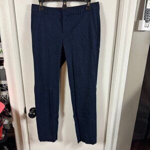 Banana republic navy and black checkered Ryan fit straight leg pants.